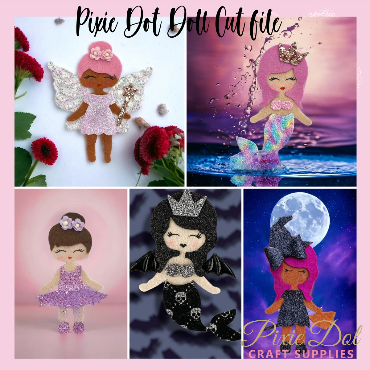Pixie Dot Doll - SVG, PDF, Silhouette Studio – Pixie Dot Craft Supplies