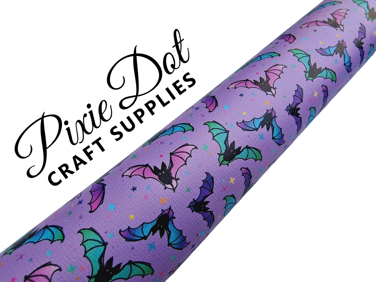 Bat Leatherette Fabric Pixie Dot Craft Supplies