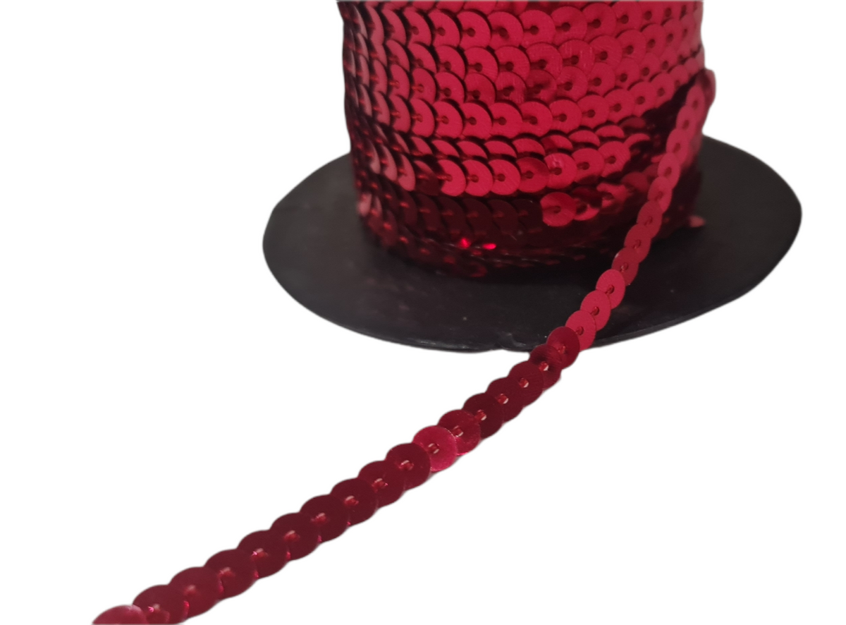 Red Sequin Trim Pixie Dot Craft Supplies