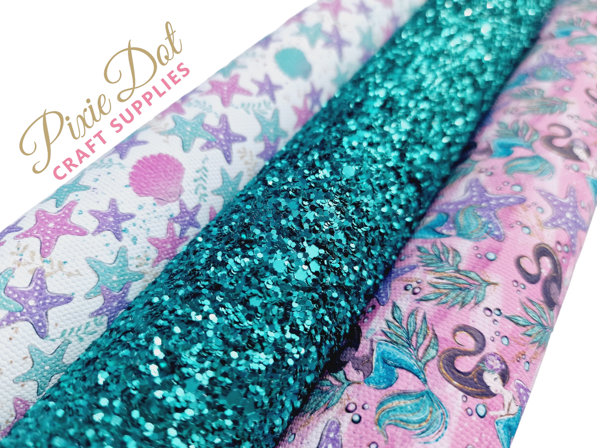 Fiver Mermaid Pink and Green Bundle – Pixie Dot Craft Supplies