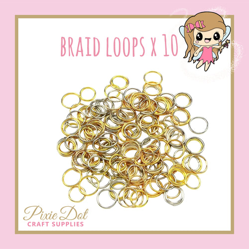 Braid Rings /Hoops x 10