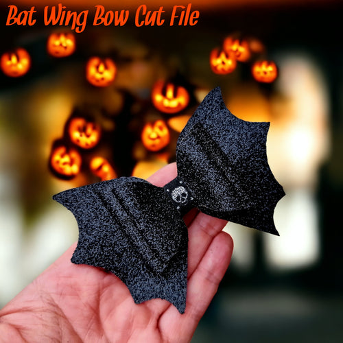 Bat Bow Cut file (SVG, PDF, Silhouette Studio)