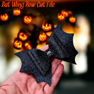 Bat Bow Cut file (SVG, PDF, Silhouette Studio)