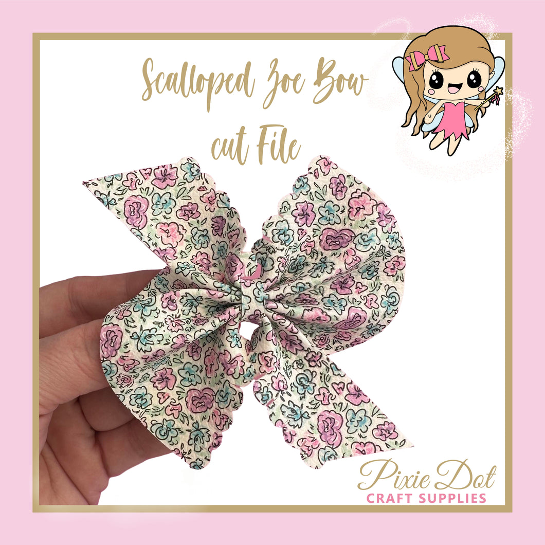 Scalloped Zoe Bow Cut file (SVG, PDF, Silhouette Studio)