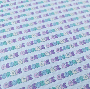 Bubble Rainbow name printed fabric
