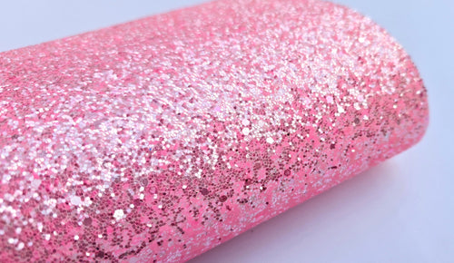 Pink Chunky Glitter Fabric sheet