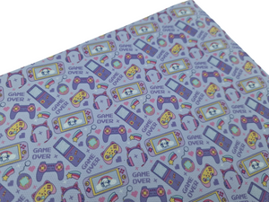 Gamer girl fabric purple