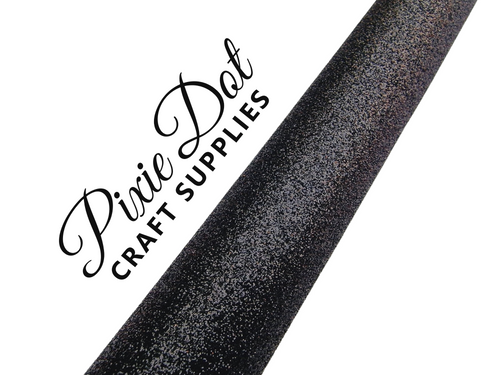 Luxury Black Fine Glitter Fabric