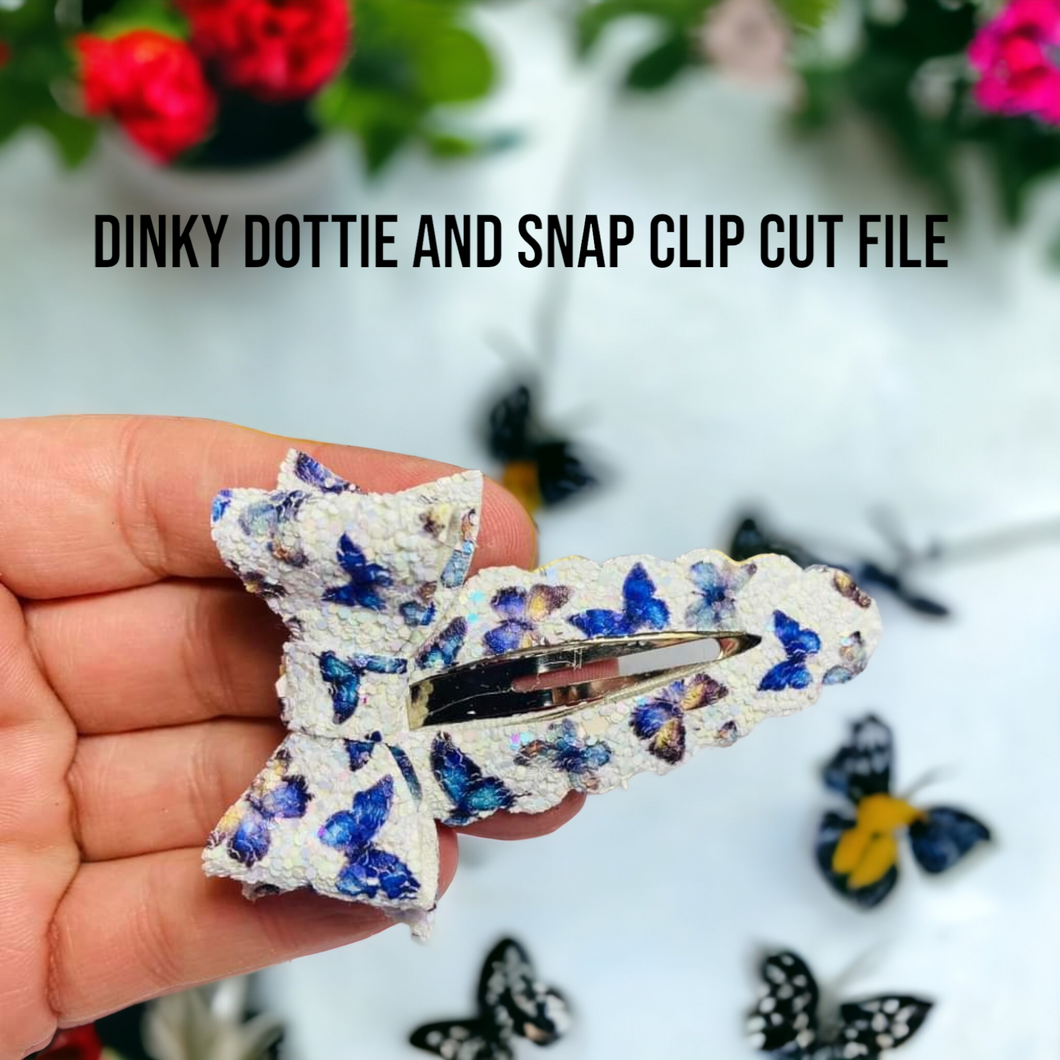 Dinky Dottie and Snap Clip Bow Cut file (SVG, PDF, Silhouette Studio)