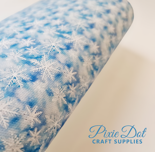 Snowflake printed fabric - Approx A4