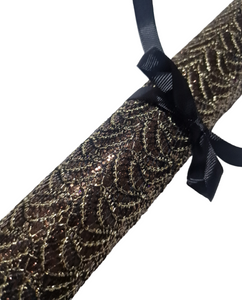 Brown Glitter Lace Mesh Roll (130cm x 20cm)