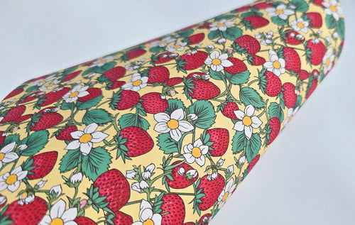Yellow Strawberry and Flowers