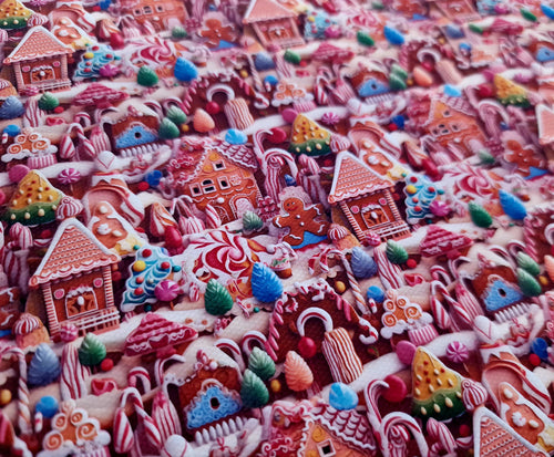3d Gingerbread House fabric