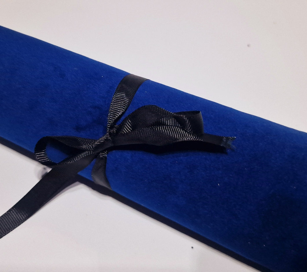Bright Navy Velvet Roll (130cm x 20cm)