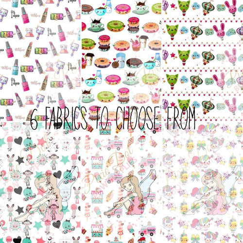 Kawaii Fabrics - 6 differenr styles to choose from.