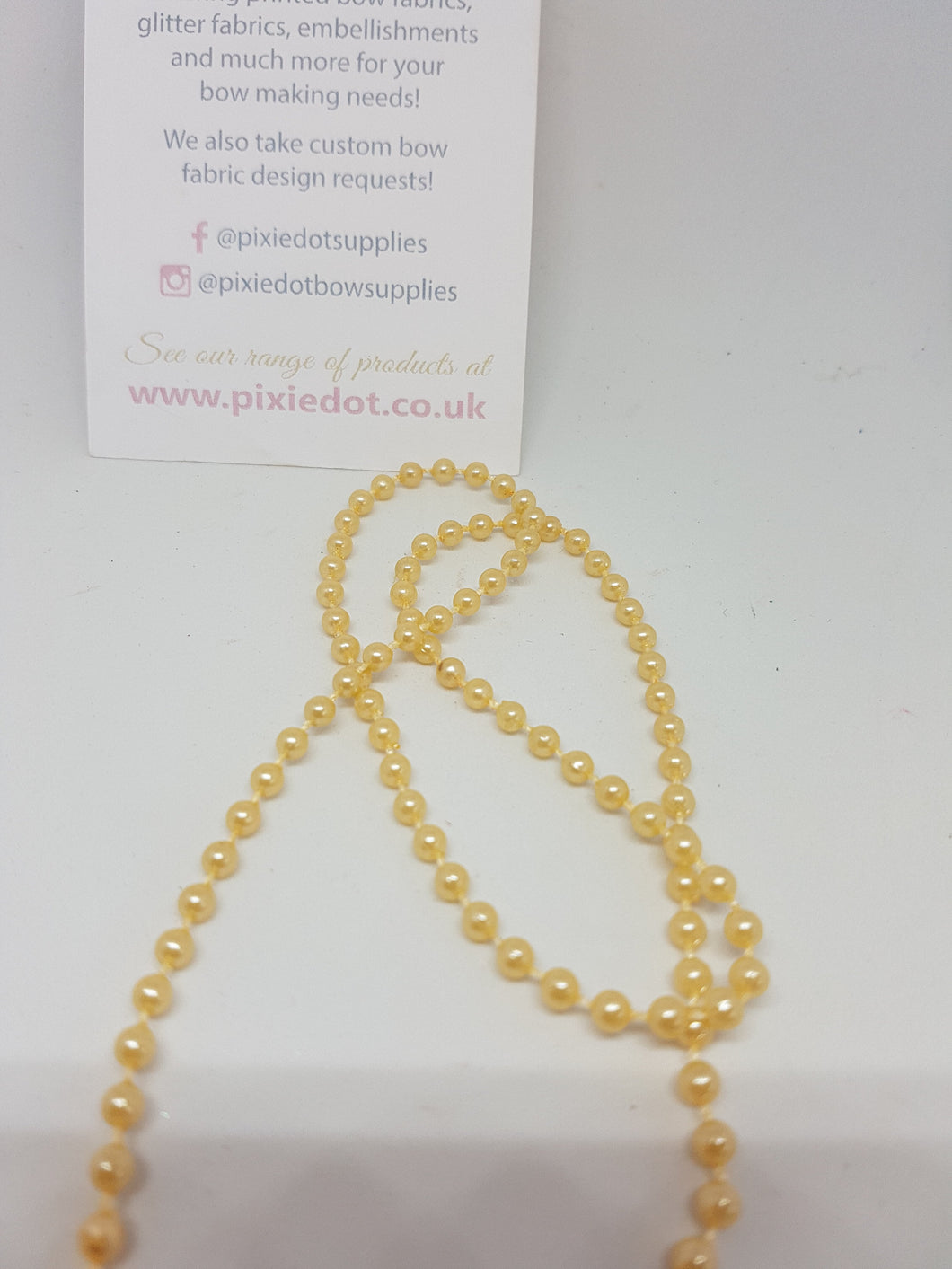 4mm Champagne Pearl Beading
