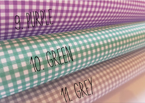 Gingham Style printed fabric