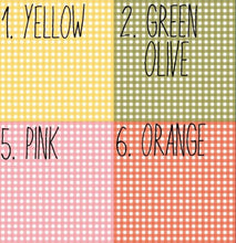 Gingham Style printed fabric