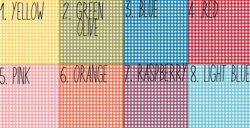 Gingham Style printed fabric