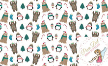 Penguin and Bear A4 Christmas Fabric