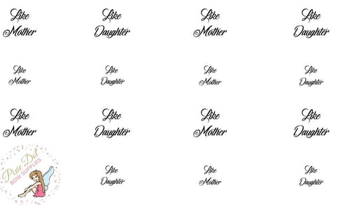 A4 Like Mother Like Daughter printed fabric