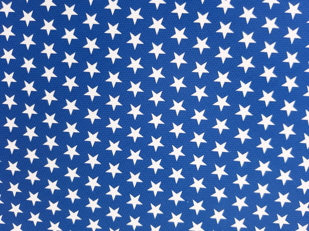 White Stars Blue Background - American