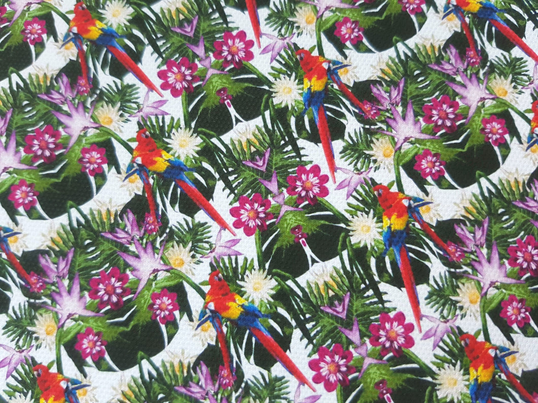 Tropical Parrot Printed Fabric