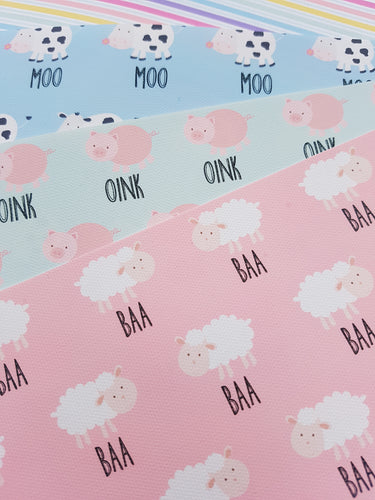 Pastel Farm Bow Fabric