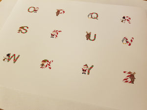 Christmas Alphabet Fabric