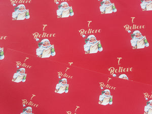 I Believe Christmas fabric