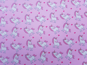 Pink Unicorn Bow fabrics (2 to choose from)