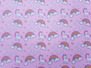 Pink Unicorn Bow fabrics (2 to choose from)