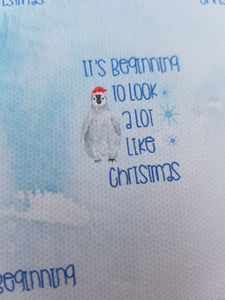 It's beginning to look a lot like Christmas -  Printed Fabric Approx A4