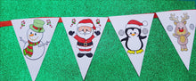 Christmas DIY Colour in Bunting including personalisation option