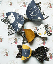 Cat Printed Bow Fabric (3 to choose from)