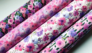 Pink and purple Watercolour fabrics 421 (4 to choose from)