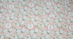 Pink and White Rose Alphabet