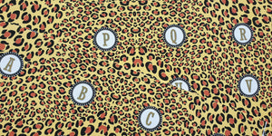 Leopard Print Alphabet and plain sheet