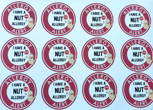 Nut Allergy Badge Fabric