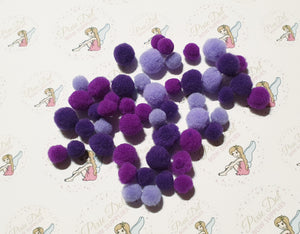50 x Mini Pom Poms (9 shades to choose from)