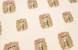 Meerkat printed Fabric