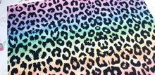 Rainbow Leopard Print Alphabet and plain sheet