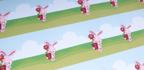 Bunny Scene Fabric