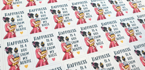 Auntie and Niece Keyring inserts(4.6cm x 3.2cm)