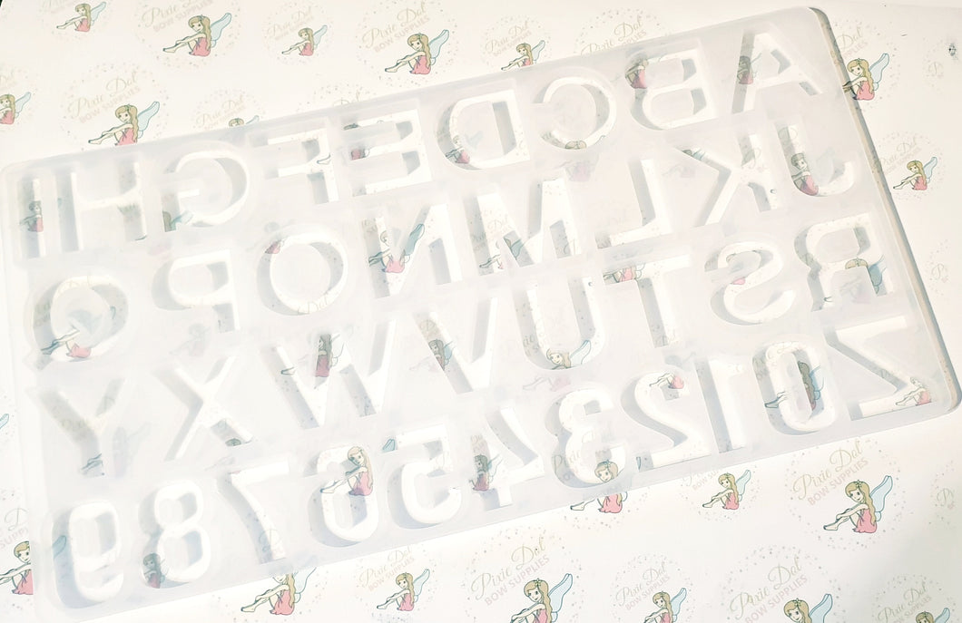 Large Reverse Alphabet and Numbers Mould