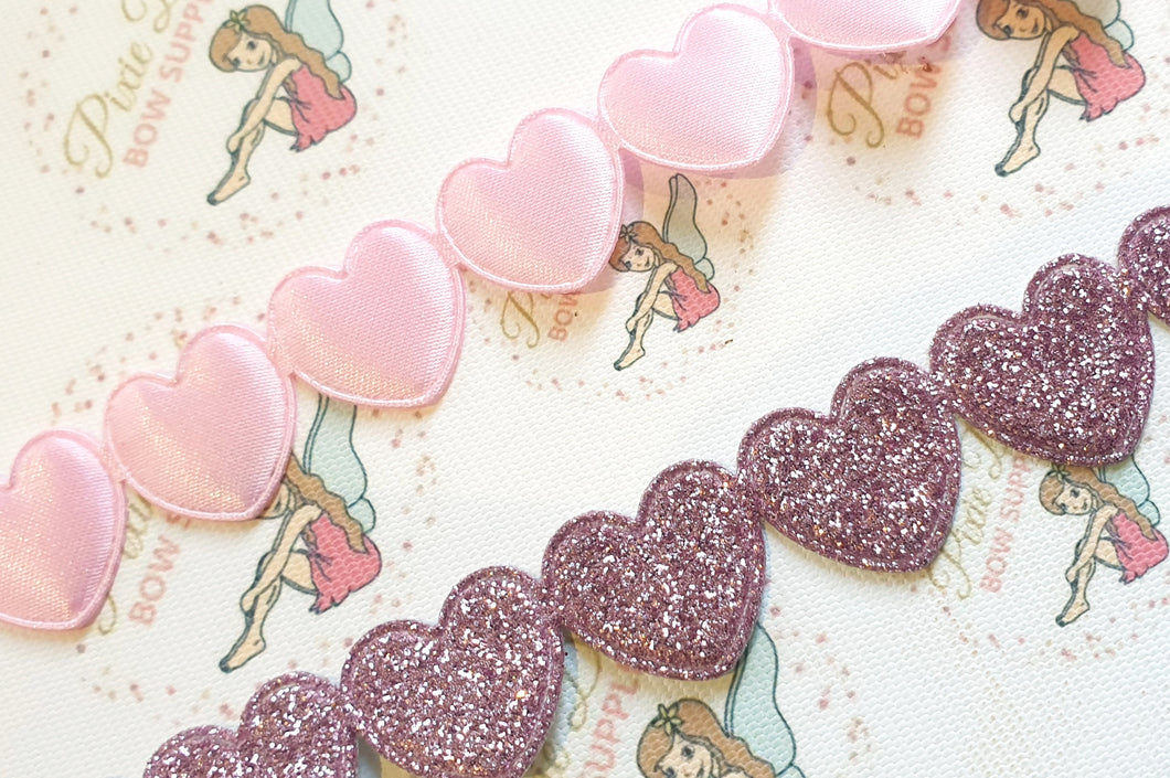 Heart Trim Glitter / Plain