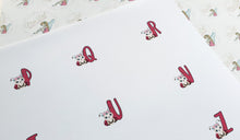 Ladybug alphabet fabric