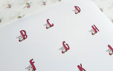 Ladybug alphabet fabric