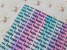 Ombrè background - Any name printed on to fabric