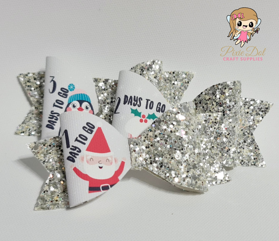 Grey Christmas Countdown Printed Fabric 12 - Christmas Day